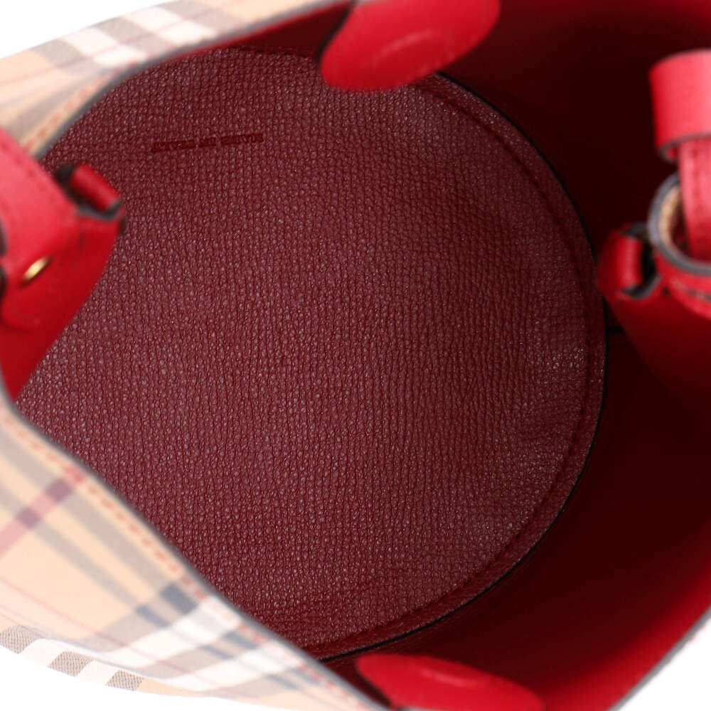 Burberry Lorne Bucket Bag Haymarket #254819B10B - Picture 5 of 6